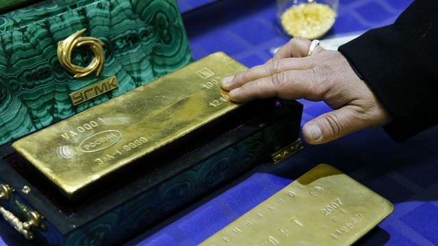 400 unciás orosz aranyrúd