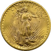 20 dollár Double Eagle St. Gaudens befektetési aranyérme