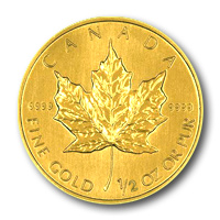 Maple Leaf befektetési aranyérme 1/2 uncia