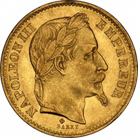 Napóleon arany-Lajos arany befektetési aranyérme 20 frankos