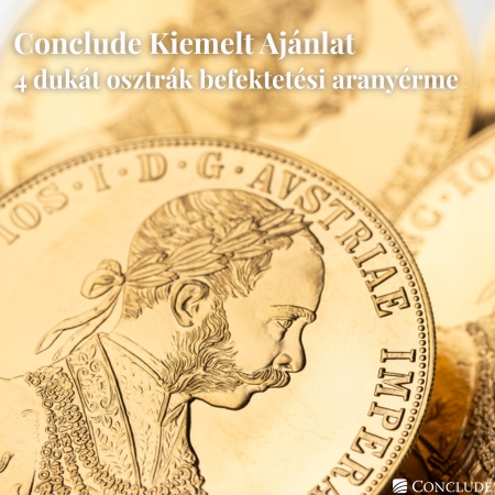 4 dukát osztrák befektetési aranyérme