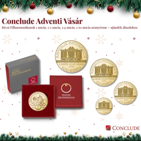 Bécsi Filharmonikusok aranyérmék ajándék díszdobozzal