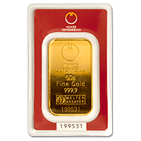 Münze-Argor 50 grammos aranylapok