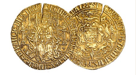 Az első sovereign aranyérme VII Henrik angol király korából