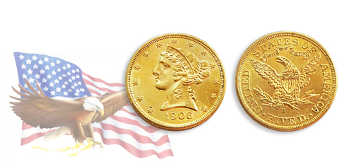 Half Eagle - Feles Sas 5 dolláros aranyérme