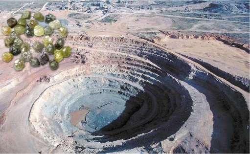 A Debswana gyémántbányája. Forrás: www.globalvillagedirectory.info, Conclude Zrt.