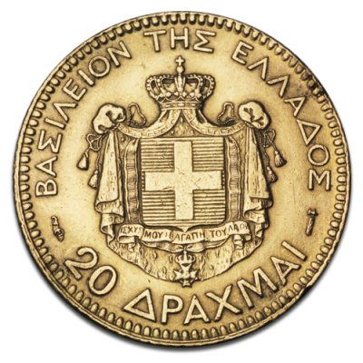 A Görög 20 Drachma aranyérme megvásárolható a Conclude érmeboltjában!