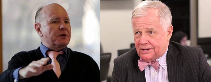 Marc Faber (balra) és Jim Rogers. Forrás: www.mining.com, doctors.com.sg, Conclude Zrt. Marc Faber (balra) és Jim Rogers. Forrás: www.mining.com, doctors.com.sg, Conclude Zrt.