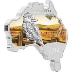 A 2012-es térkép formájú ausztrál ezüstérme. Forrás: perthmint.com.au, Conclude Zrt.