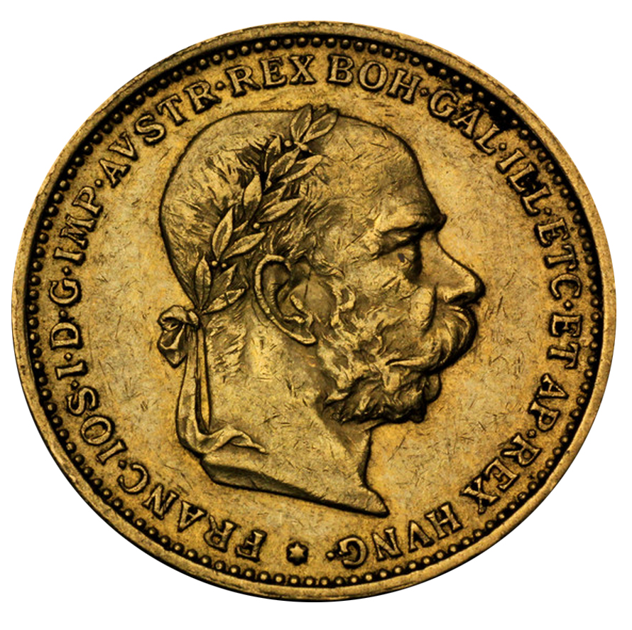 Osztrák aranykorona befektetési aranyérme: 10,20,100 koronás; Conclude Zrt.